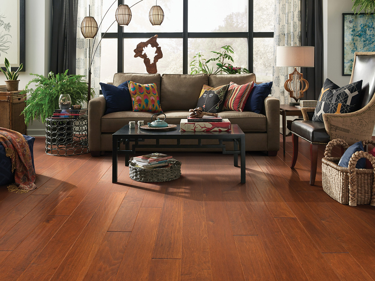 dark maple wood floor