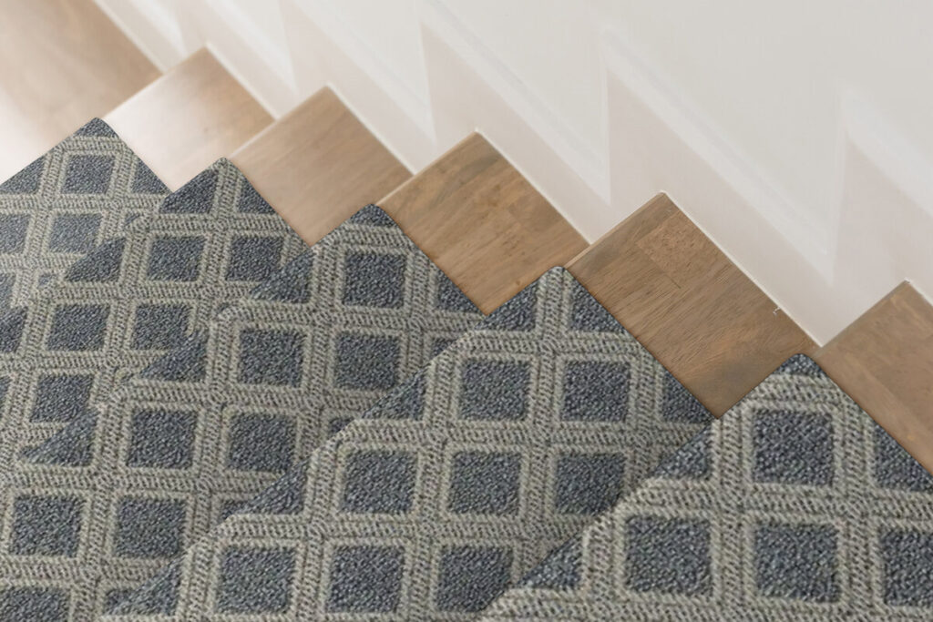 David Tiftickjian and Sons can custom cut any broadloom carpet to fit your staircase to make it more pet friendly.