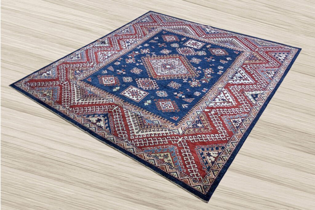 Square up with a square Kazak rug from David Tiftickjian & Sons.