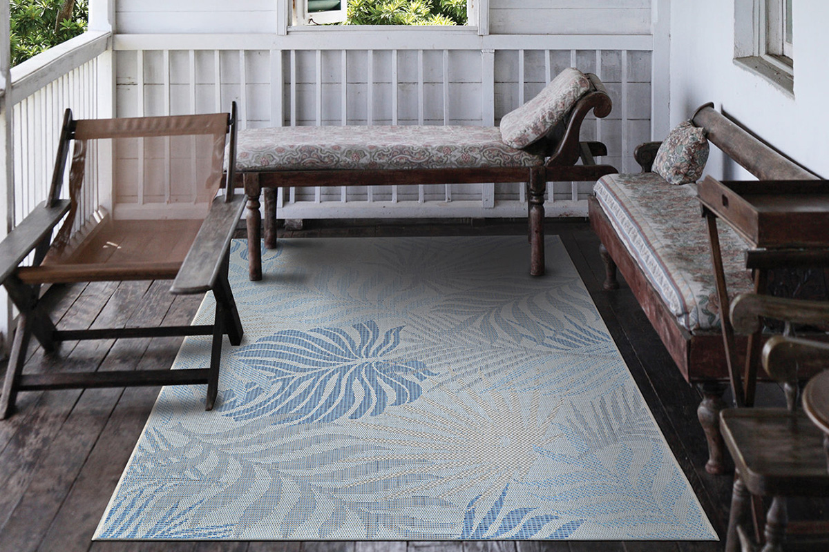 Add a coastal outdoor area rug from Couristan and David Tiftickjian & Sons to your patio, porch, or deck for enhanced style and comfort.