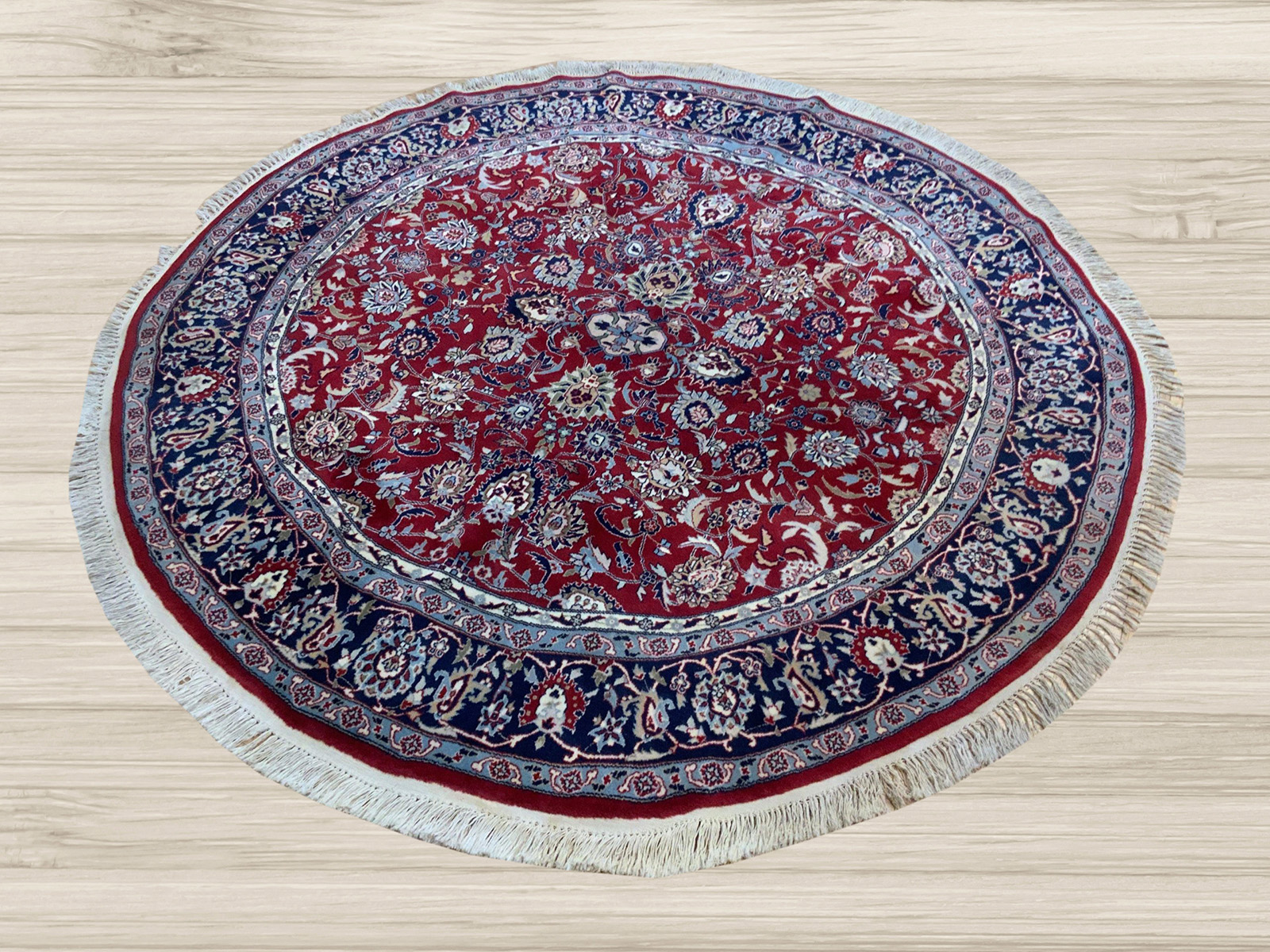 CONSTRUCTION TYPE 7ft. x 7ft. TRADITIONAL KASHAN