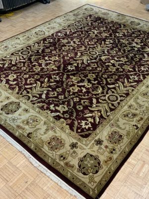 HANDKNOTTED 9ft. x 12ft. TRADITIONAL KASHAN