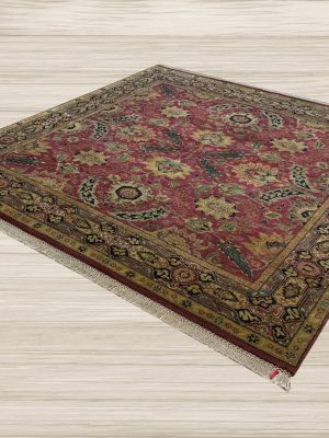 LIKE NEW 8ft. x 8ft. TRANSITIONAL KASHAN