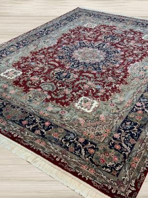 LIKE NEW 9ft. x 12ft. FLORAL KASHAN