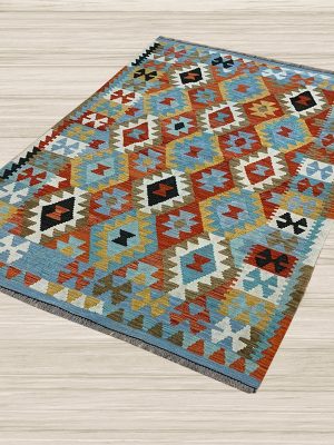 NEW 4ft. x 6ft. GEOMETRIC KILIM