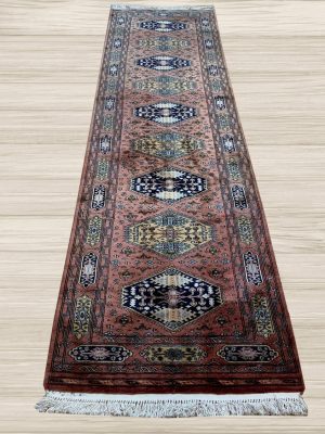 VINTAGE 3ft. x 11ft. TRANSITIONAL KAZAK
