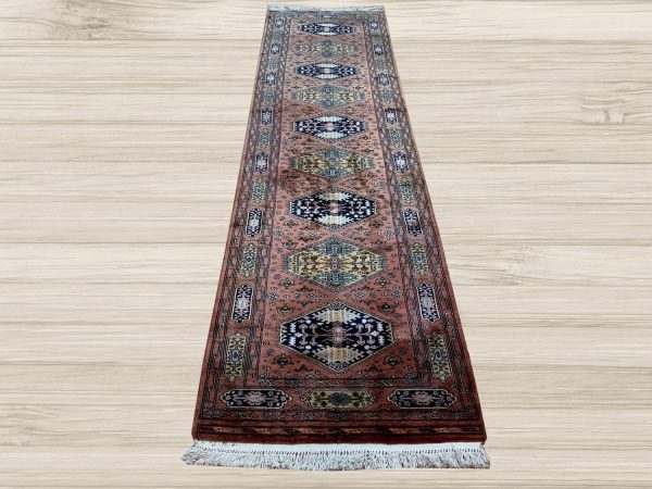 VINTAGE 3ft. x 11ft. TRANSITIONAL KAZAK