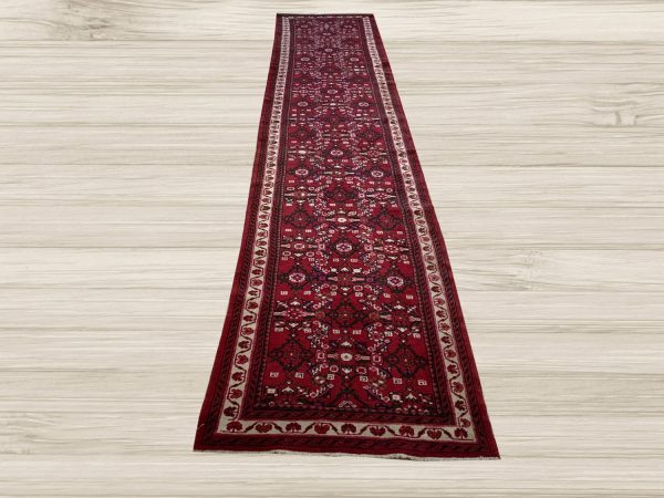 VINTAGE 3ft. x 13ft. TRADITIONAL HAMADAN