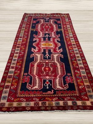 VINTAGE 4ft. x 10ft. TRANSITIONAL  HAMADAN