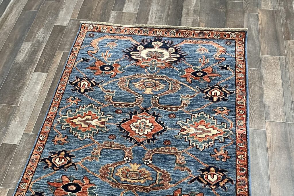 Add warmth underfoot by draping a stunning Fine Oushak area rug alongside your bed! Browse Oushak Rugs online or at our Downtown Buffalo or Williamsville showrooms.