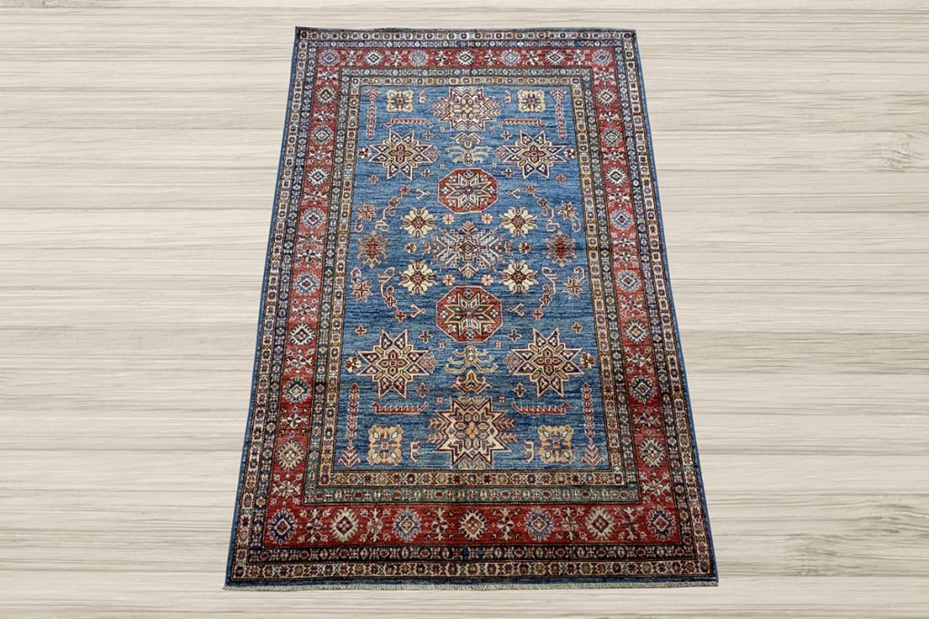 Bring shades of blue into your decor with a Kazak rug from David Tiftickjian and Sons.