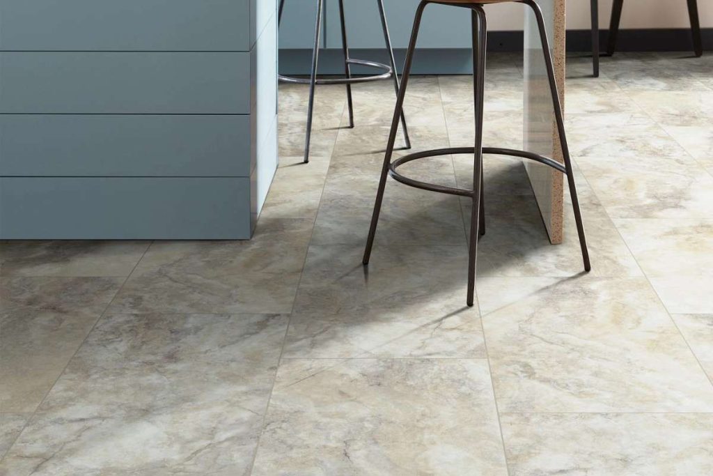 Luxury vinyl is a water-resistant, stain-resistant, slip-resistant alternative to carpet or hardwood flooring that mimics the look of wood, ceramic, and stone. 