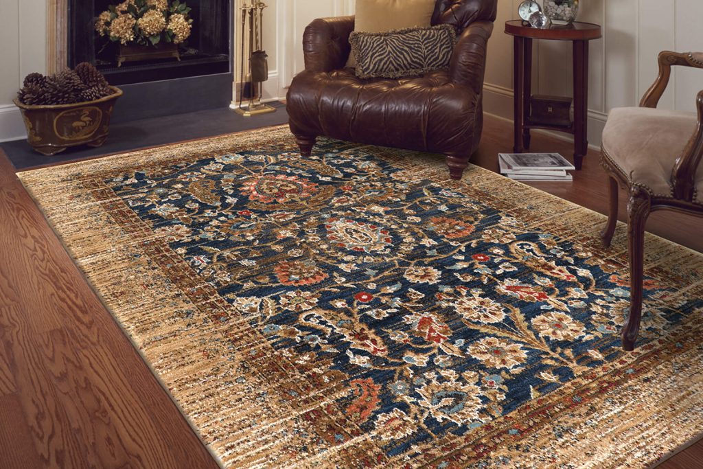 Warm up your home for the winter season with a "Charax Gold" area rug from the Spice Market by Karastan Collection. (Official Karastan Dealer.)
