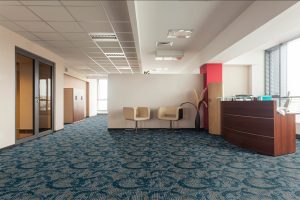 Ensure your lobby is clean, attractive, and welcoming by designing from the ground up with professionally installed commercial carpet.