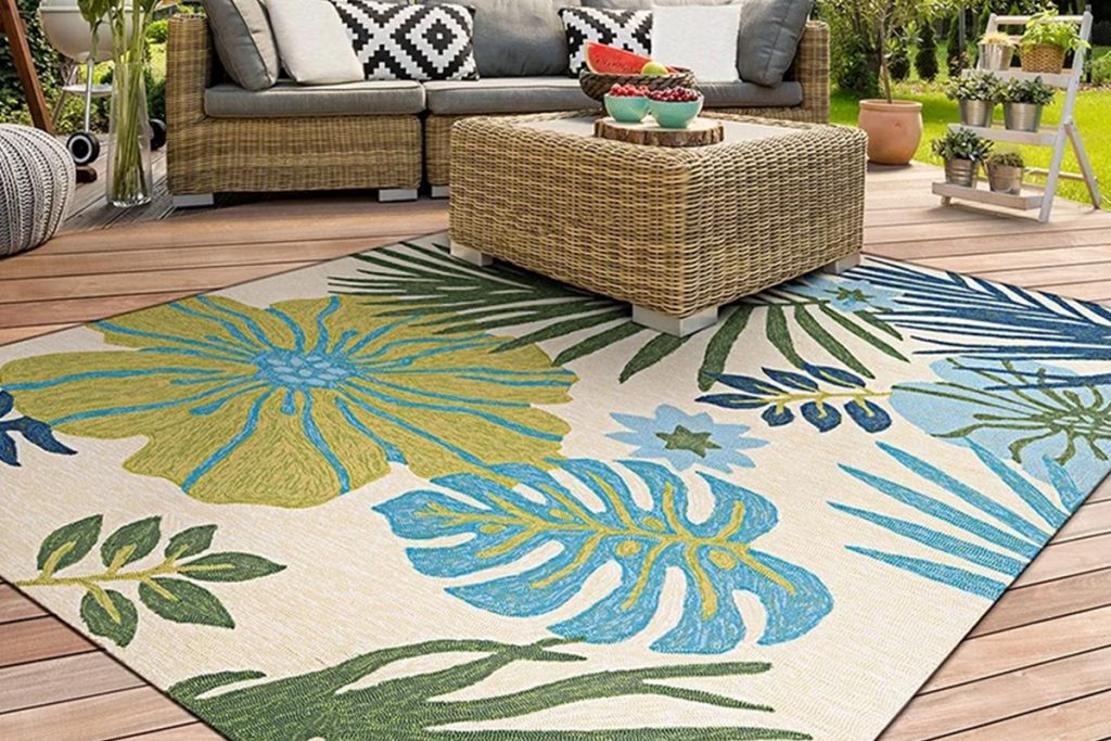 Protect your porch, deck, or patio and give yourself a cool surface to rest your feet on with an Indoor/Outdoor Rug from David Tiftickjian and Sons.