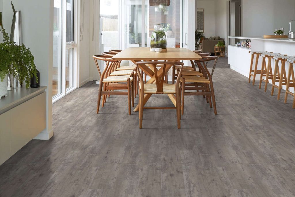 With luxury vinyl flooring, you get "pool protection" with this water-resistant alternative to traditional hardwood. Contact David Tiftickjian and Sons.