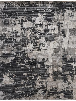 Modern 377 (Wool Rug - Black)