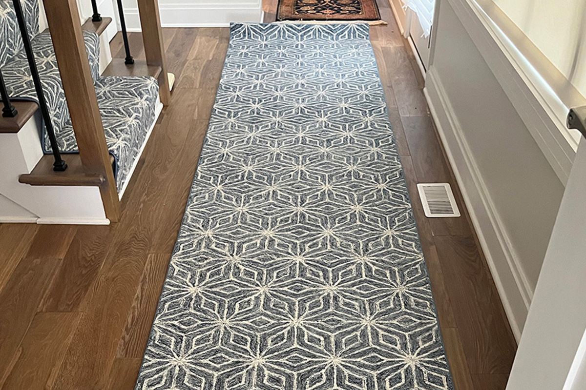 From blue/ivory fields to delicate details reminiscent of snowflakes to toasty tones that'll warm your space visually and physically, embrace these wintry rugs!