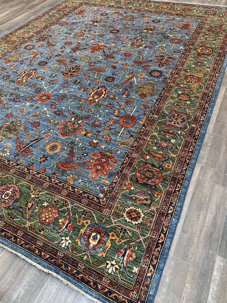NEW 9ft. x 12ft. VEGGIE DYED SULTANABAD