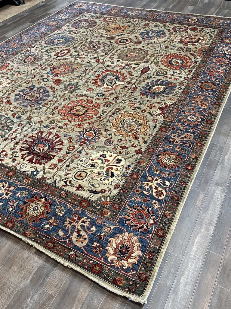 NEW 9ft. x 12ft. VEGGIE DYED SULTANABAD